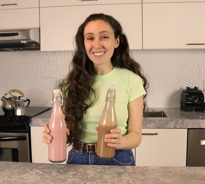 Amanda Orlando and oat milk