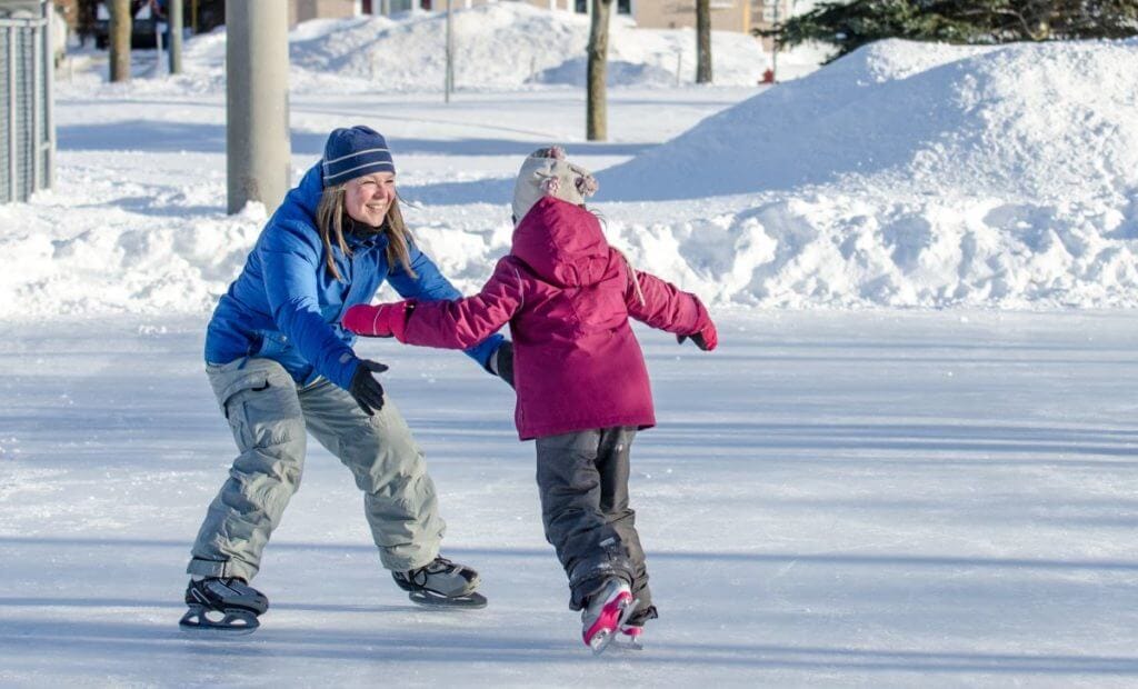 Mother and daughter ice skating. Egg Allergy Life: Learning to Skate Around a Sneaky Allergen